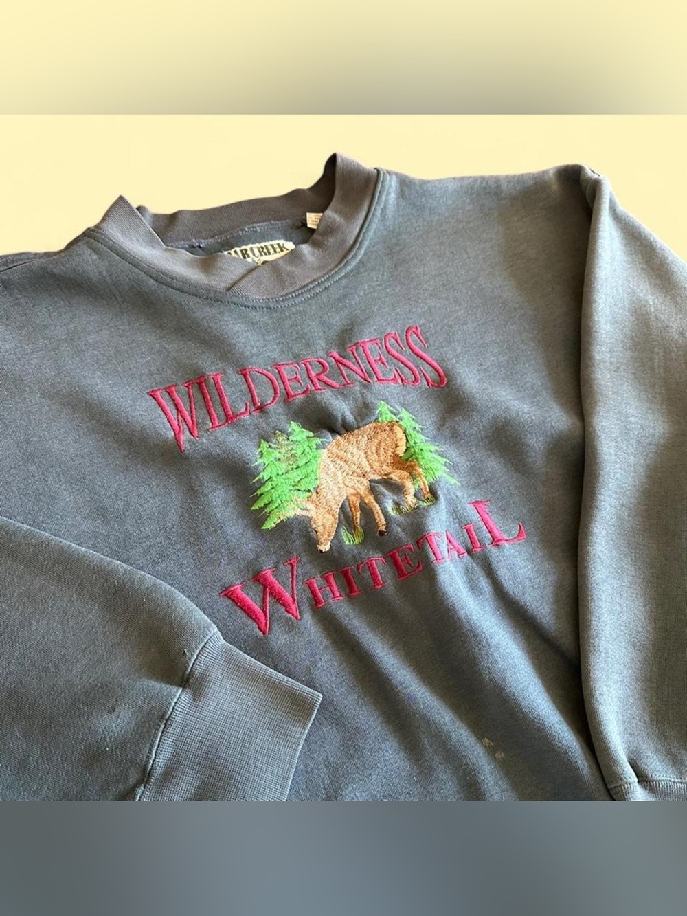 Vintage Wilderness Whitetail Deer Sweatshirt Blue Men’s L Briar Creek